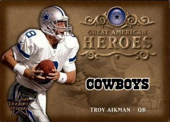 2002 Leaf Rookies & Stars - Great American Heroes #GAH-2 Troy Aikman Front