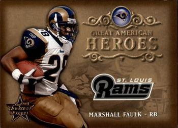 2002 Leaf Rookies & Stars - Great American Heroes #GAH-5 Marshall Faulk Front
