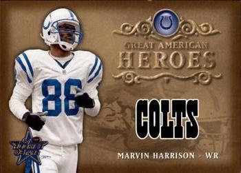 2002 Leaf Rookies & Stars - Great American Heroes #GAH-7 Marvin Harrison Front