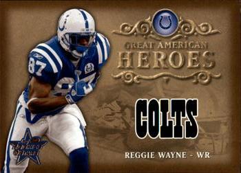 2002 Leaf Rookies & Stars - Great American Heroes #GAH-12 Reggie Wayne Front