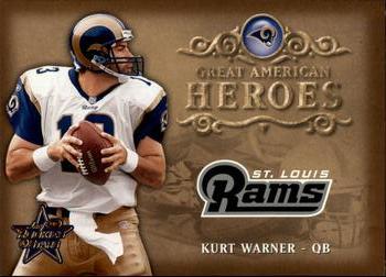 2002 Leaf Rookies & Stars - Great American Heroes #GAH-15 Kurt Warner Front