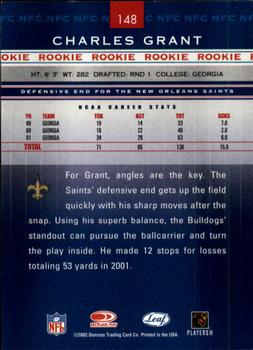 2002 Leaf Rookies & Stars - Rookie Autographs #148 Charles Grant Back