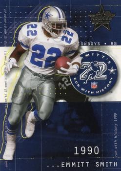 2002 Leaf Rookies & Stars - Run with History #RH-1 Emmitt Smith Front