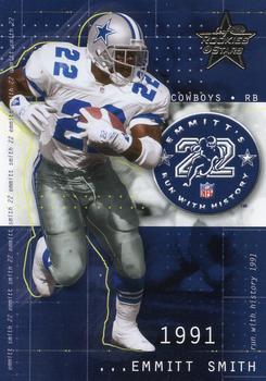 2002 Leaf Rookies & Stars - Run with History #RH-2 Emmitt Smith Front