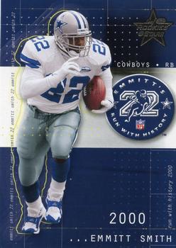 2002 Leaf Rookies & Stars - Run with History #RH-11 Emmitt Smith Front