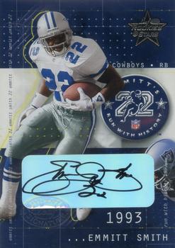 2002 Leaf Rookies & Stars - Run with History Autographs #RH-4 Emmitt Smith Front