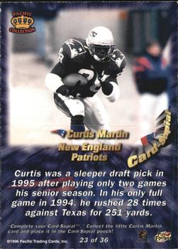 1996 Pacific - Card-Supials #23 Curtis Martin Back