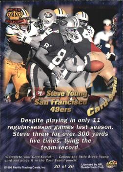 1996 Pacific - Card-Supials #30 Steve Young Back