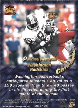 1996 Pacific - Card-Supials #36 Michael Westbrook Back