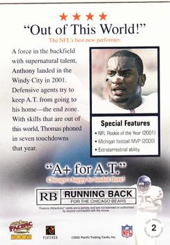 2002 Pacific - Feature Attractions #2 Anthony Thomas Back