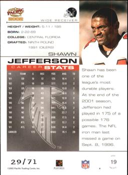 2002 Pacific - LTD #19 Shawn Jefferson Back
