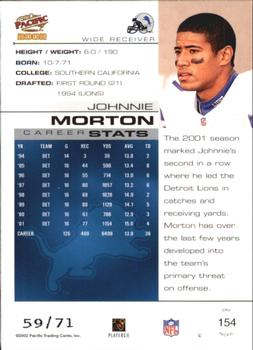 2002 Pacific - LTD #154 Johnnie Morton Back