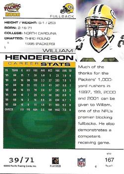2002 Pacific - LTD #167 William Henderson Back