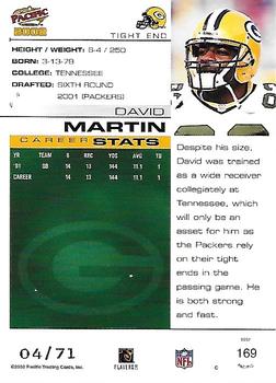 2002 Pacific - LTD #169 David Martin Back