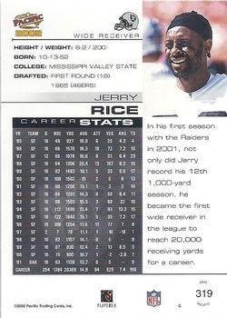 2002 Pacific - Premiere Date #319 Jerry Rice Back