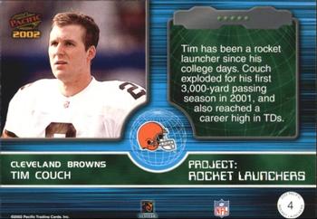 2002 Pacific - Rocket Launchers #4 Tim Couch Back