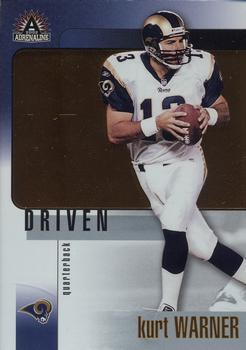 2002 Pacific Adrenaline - Driven #24 Kurt Warner Front