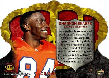 1996 Pacific Crown Royale #CR-16 Shannon Sharpe Back