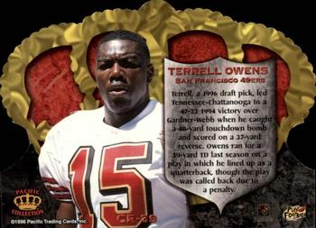 1996 Pacific Crown Royale #CR-39 Terrell Owens Back