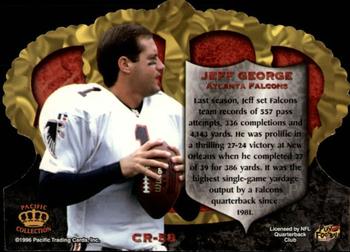 1996 Pacific Crown Royale #CR-58 Jeff George Back
