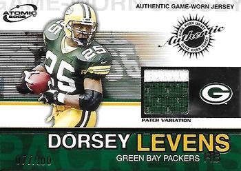 2002 Pacific Atomic - Game-Worn Jerseys Patch Variation #40 Dorsey Levens Front
