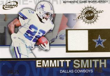 2002 Pacific Atomic - Game-Worn Jerseys Gold #25 Emmitt Smith Front