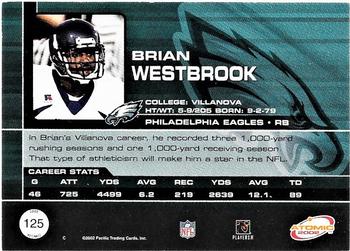 2002 Pacific Atomic - Non Die Cut #125 Brian Westbrook Back