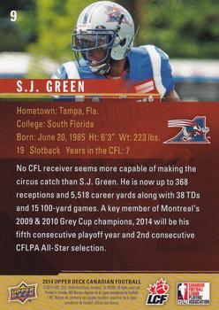 2014 Upper Deck CFPLA All-Stars #9 S.J. Green Back