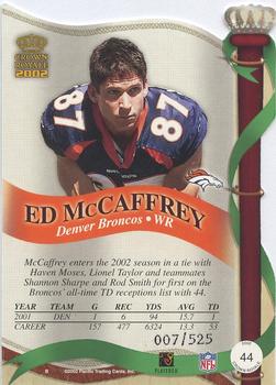 2002 Pacific Crown Royale - Red #44 Ed McCaffrey Back