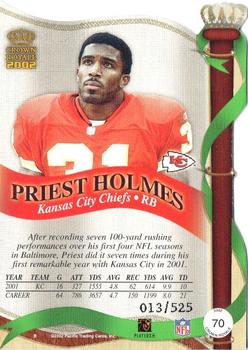 2002 Pacific Crown Royale - Red #70 Priest Holmes Back