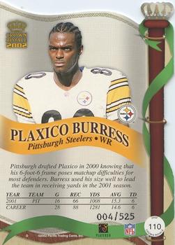2002 Pacific Crown Royale - Red #110 Plaxico Burress Back