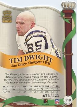 2002 Pacific Crown Royale - Red #119 Tim Dwight Back