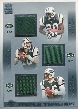 2002 Pacific Crown Royale - Triple Threads Jerseys #13 Richie Anderson / Chad Pennington / Vinny Testaverde Front