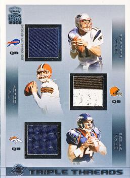 2002 Pacific Crown Royale - Triple Threads Jerseys #27 Drew Bledsoe / Tim Couch / Brian Griese Front