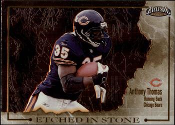 2002 Pacific Exclusive - Etched in Stone #2 Anthony Thomas Front