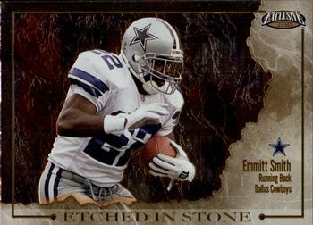 2002 Pacific Exclusive - Etched in Stone #3 Emmitt Smith Front