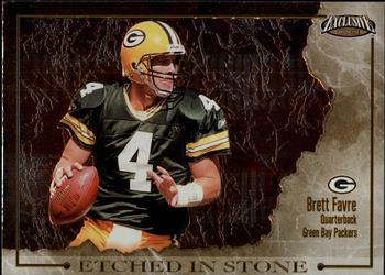 2002 Pacific Exclusive - Etched in Stone #4 Brett Favre Front