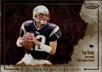 2002 Pacific Exclusive - Etched in Stone #7 Tom Brady Front