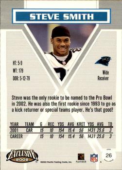 2002 Pacific Exclusive - Gold #26 Steve Smith Back