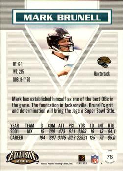 2002 Pacific Exclusive - Gold #78 Mark Brunell Back
