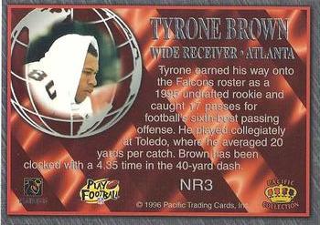 1996 Pacific Crown Royale - NFL Regime #NR3 Tyrone Brown Back