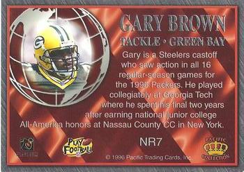 1996 Pacific Crown Royale - NFL Regime #NR7 Gary Brown Back