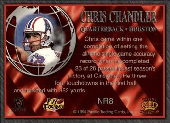 1996 Pacific Crown Royale - NFL Regime #NR8 Chris Chandler Back