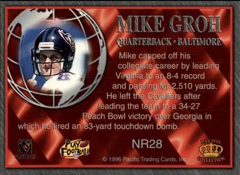 1996 Pacific Crown Royale - NFL Regime #NR28 Mike Groh Back