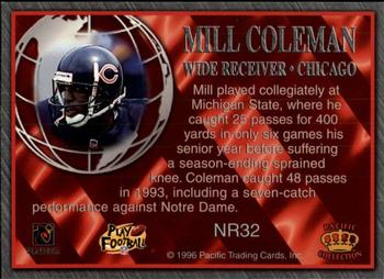 1996 Pacific Crown Royale - NFL Regime #NR32 Mill Coleman Back
