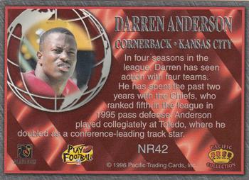 1996 Pacific Crown Royale - NFL Regime #NR42 Darren Anderson Back