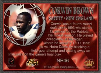 1996 Pacific Crown Royale - NFL Regime #NR46 Corwin Brown Back