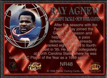 1996 Pacific Crown Royale - NFL Regime #NR48 Ray Agnew Back