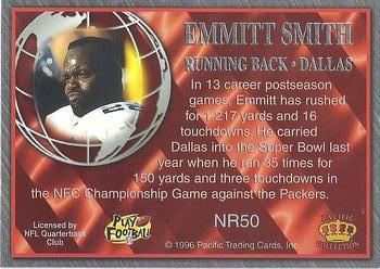 1996 Pacific Crown Royale - NFL Regime #NR50 Emmitt Smith Back