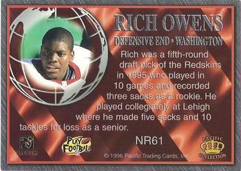 1996 Pacific Crown Royale - NFL Regime #NR61 Rich Owens Back